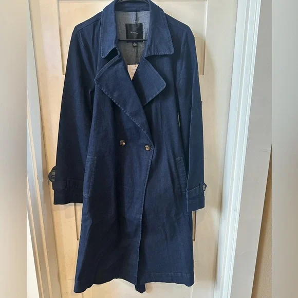 Skinnygirl Denim Trench Coat - Picture 1 of 9